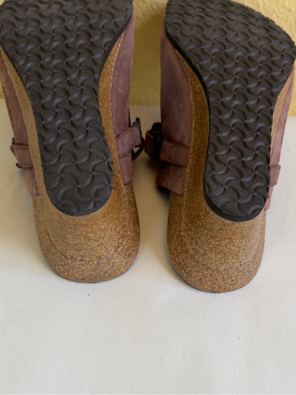 Papillio Dana Birkenstock Wedge Clogs Mauve Brown Nubuck EU 41 US 10 NWOB - Picture 11 of 12